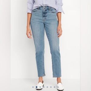 Old Navy High-Rise Curvy OG Straight Denim Light Wash Size 8